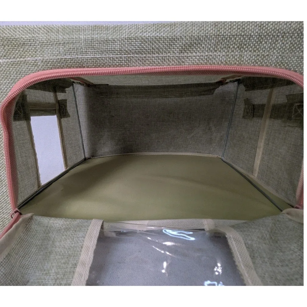 Storage Bin Organizer Medium Sage Green Excellent Collapsible Window